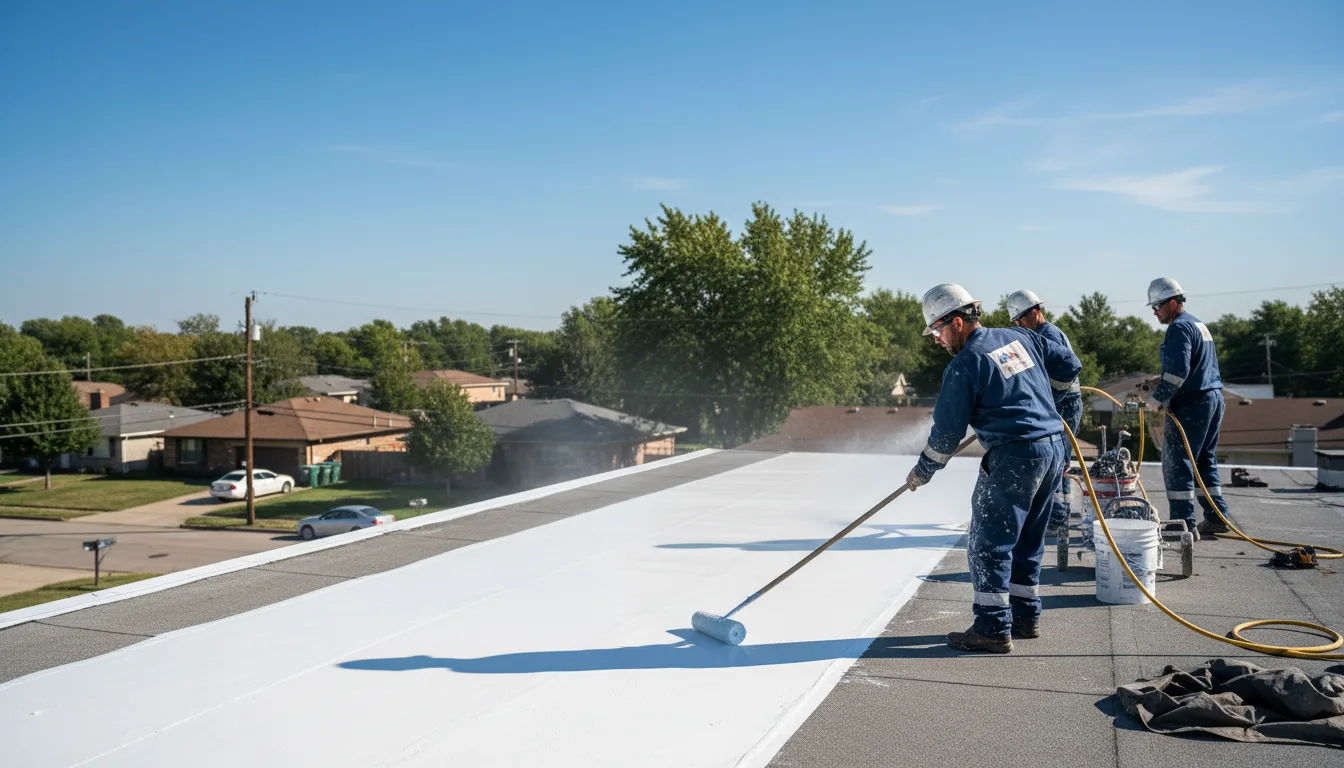 Commercial roof coating in Germantown, IL near me